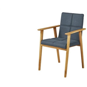 Woodford Esszimmerstuhl mit Steppung Anni - blau - Materialmix - 56 cm - 86 cm - cm 55,0 | Möbel Kraft