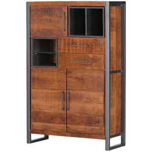 Woodford Highboard  Bernada ¦ holzfarben ¦ Maße (cm): B: 90 H: 140 T: 38