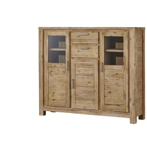 Woodford Highboard Borneo - holzfarben - Materialmix - 160 cm - 140 cm - cm 45,0 | Möbel Kraft