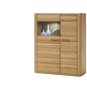 Woodford Kombi-Highboard Dio - holzfarben - Materialmix - 107 cm - 131 cm - cm 38,0 | Möbel Kraft