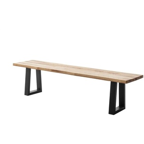 Woodford Kufenbank massiv Malaisa - holzfarben - Materialmix - 160 cm - 48 cm - cm 40,0 | Möbel Kraft