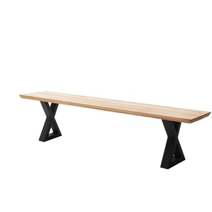 Woodford Kufenbank massiv Malaisa - holzfarben - Materialmix - 180 cm - 48 cm - cm 40,0 | Möbel Kraft