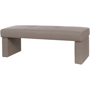 Woodford Kunstleder-Bank  Seta ¦ beige ¦ Maße (cm): B: 130 H: 49 T: 48.0