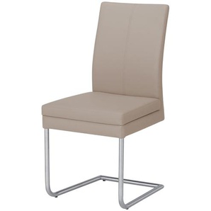 Woodford Kunstleder-Freischwinger mit Griff Levi ¦ beige ¦ Maße (cm): B: 43 H: 94 T: 56.0