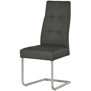 Woodford Kunstleder-Schwingstuhl mit Steppung Thea ¦ grau ¦ Maße (cm): B: 47 H: 104 T: 60.0