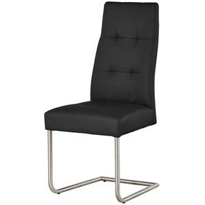 Woodford Kunstleder-Schwingstuhl mit Steppung Thea ¦ schwarz ¦ Maße (cm): B: 47 H: 104 T: 60.0