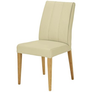 Woodford Leder-Polsterstuhl  Claudia ¦ creme ¦ Maße (cm): B: 45,5 H: 92,5 T: 61