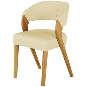 Woodford Leder-Polsterstuhl  Marion ¦ beige ¦ Maße (cm): B: 52 H: 81 T: 57