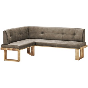 Woodford Eckbank  massiv Alina ¦ braun ¦ Maße (cm): H: 88