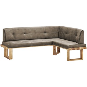 Woodford Eckbank massiv Alina ¦ braun ¦ Maße (cm): B: 225 H: 88 T: 155.0