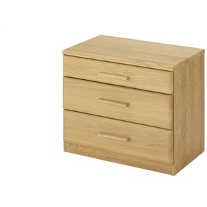 Woodford Nachtkommode teilmassiv Kyran - holzfarben - Materialmix - 60 cm - 50 cm - cm 36,0 | Möbel Kraft