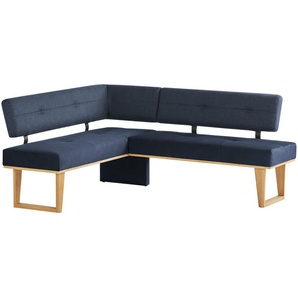 Woodford Eckbank  massiv Scala ¦ blau ¦ Maße (cm): H: 85
