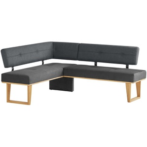 Woodford Eckbank  massiv Scala ¦ grau ¦ Maße (cm): H: 85