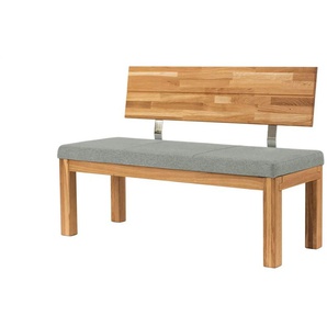 Woodford Polster-Sitzbank massiv Catania - grau - Materialmix - 130 cm - 87 cm - cm 50,0 | Möbel Kraft