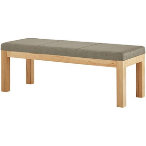 Woodford Polster-Sitzbank massiv  Melia - beige - Materialmix - 130 cm - 49 cm - 50 cm | Möbel Kraft
