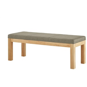 Woodford Polster-Sitzbank massiv Melia - beige - Materialmix - 130 cm - 49 cm - cm 50,0 | Möbel Kraft