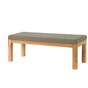 Woodford Polster-Sitzbank massiv Melia - beige - Materialmix - 130 cm - 49 cm - cm 50,0 | Möbel Kraft