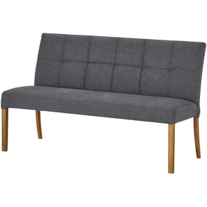 Woodford Esszimmerbank  mit Steppung Mako ¦ grau ¦ Maße (cm): B: 150 H: 89 T: 64.0
