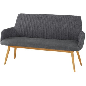 Woodford Polsterbank mit Kombi-Bezug Menda - grau - Materialmix - 157 cm - 90 cm - cm 60,0 | Möbel Kraft