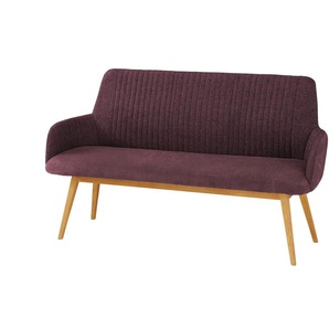 Woodford Polsterbank mit Kombi-Bezug Menda - rot - Materialmix - 157 cm - 90 cm - cm 60,0 | Möbel Kraft