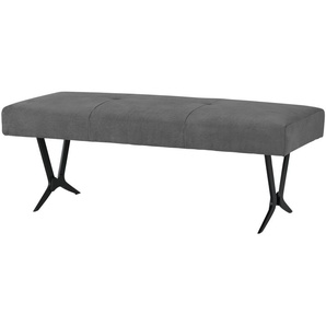 Woodford Polsterbank mit Metallkufe Scadia ¦ grau ¦ Maße (cm): B: 150 H: 48 T: 56.0