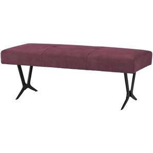 Woodford Polsterbank mit Metallkufe Scadia ¦ rot ¦ Maße (cm): B: 130 H: 48 T: 56.0