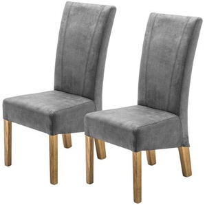 Woodford Polsterstuhl  2er-Set  Felia ¦ grau ¦ Maße (cm): B: 50 H: 105 T: 60