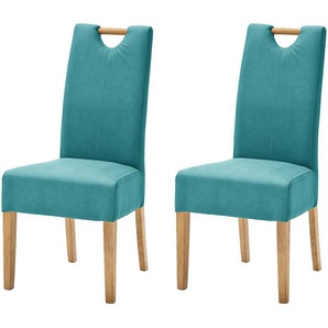 Woodford 2er Set Esszimmerstuhl  mit Griff Mable ¦ blau ¦ Maße (cm): B: 47 H: 99 T: 59.0
