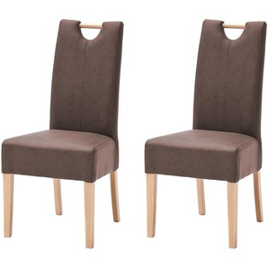 Woodford Polsterstuhl  2er-Set  Mable ¦ braun ¦ Maße (cm): B: 47 H: 99 T: 59