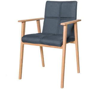 Woodford Armlehnstuhl mit Steppung Anni ¦ blau ¦ Maße (cm): B: 56 H: 86 T: 55.0
