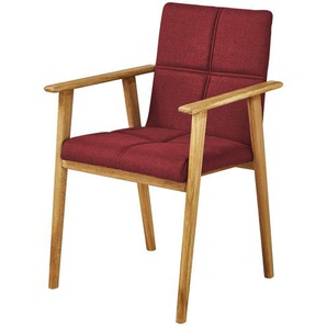 Woodford Esszimmerstuhl mit Steppung Anni ¦ rot ¦ Maße (cm): B: 56 H: 86 T: 55.0