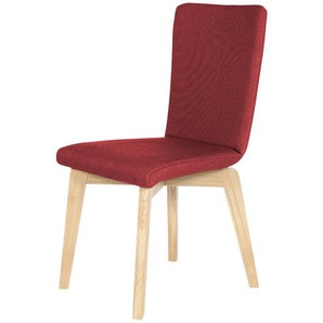 Woodford Esszimmerstuhl mit Massivholzgestell Anni ¦ rot ¦ Maße (cm): B: 46 H: 87 T: 57.0
