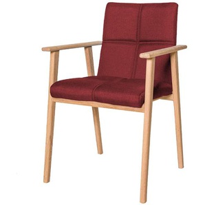 Woodford Armlehnstuhl mit Steppung Anni ¦ rot ¦ Maße (cm): B: 56 H: 86 T: 55.0