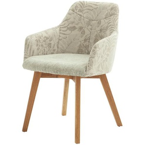 Woodford Armlehnstuhl  mit Bezugskombi Mabora ¦ beige ¦ Maße (cm): B: 58 H: 83 T: 57.0