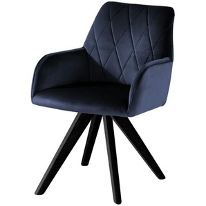 Woodford Polsterstuhl  mit Armlehne Bristol - blau - Materialmix - 60 cm - 88 cm - 67 cm | Möbel Kraft