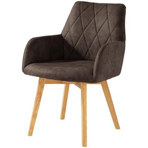 Woodford Polsterstuhl  mit Armlehne Bristol - braun - Materialmix - 60 cm - 88 cm - 67 cm | Möbel Kraft