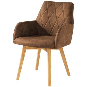 Woodford Polsterstuhl  mit Armlehne Bristol - braun - Materialmix - 60 cm - 88 cm - 67 cm | Möbel Kraft