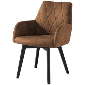 Woodford Polsterstuhl  mit Armlehne Bristol - braun - Materialmix - 60 cm - 88 cm - 67 cm | Möbel Kraft