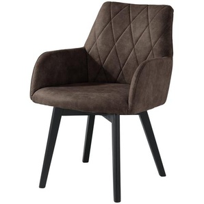 Woodford Polsterstuhl  mit Armlehne Bristol - braun - Materialmix - 60 cm - 88 cm - 67 cm | Möbel Kraft