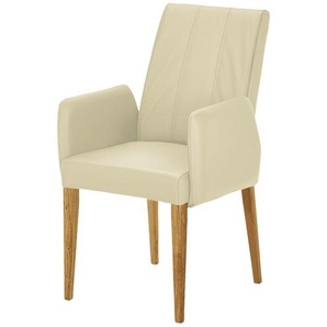 Woodford Leder-Polsterstuhl  Claudia ¦ creme ¦ Maße (cm): B: 55 H: 92,5 T: 61