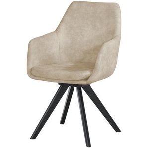 Woodford Polsterstuhl  mit Armlehne Helsinki ¦ beige ¦ Maße (cm): B: 57 H: 85 T: 67