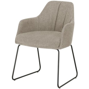 Woodford Armlehnstuhl mit Kufengestell Milan ¦ beige ¦ Maße (cm): B: 57 H: 83 T: 64.0