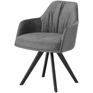 Woodford Polsterstuhl  Milan ¦ grau ¦ Maße (cm): B: 57 H: 83 T: 64