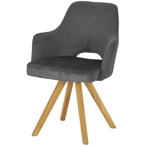 Woodford Polsterstuhl  Moreda ¦ grau ¦ Maße (cm): B: 58 H: 82 T: 60
