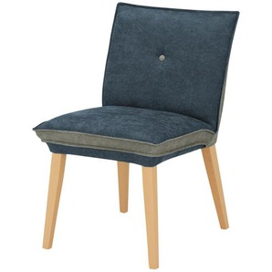 Woodford Esszimmerstuhl mit Kombi-Bezug Sunna ¦ blau ¦ Maße (cm): B: 52 H: 87 T: 65.0