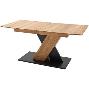Woodford Säulentisch  ausziehbar - holzfarben - Materialmix - 90 cm - 77 cm | Möbel Kraft
