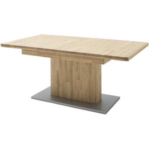 Woodford Säulentisch  ausziehbar Rowa - holzfarben - Materialmix - 100 cm - 77 cm | Möbel Kraft