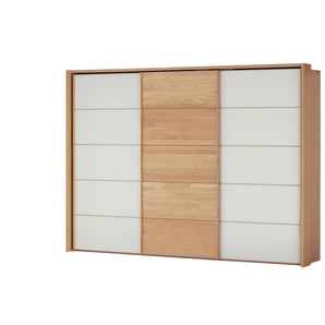 Woodford Schwebetürenschrank 3-türig teilmassiv Kyran - holzfarben - Materialmix - 300 cm - 217 cm - cm 67,0 | Möbel Kraft