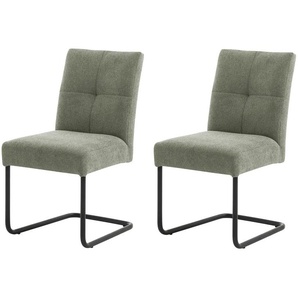 Woodford Schwingstuhl im 2er Set Tabby ¦ grün ¦ Maße (cm): B: 50 H: 91 T: 49.0