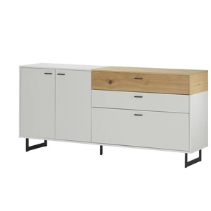Woodford Sideboard Mario - grau - Materialmix - 184 cm - 86 cm - cm 42,0 | Möbel Kraft